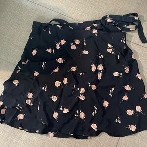 Brandy Melville floral wrap skirt